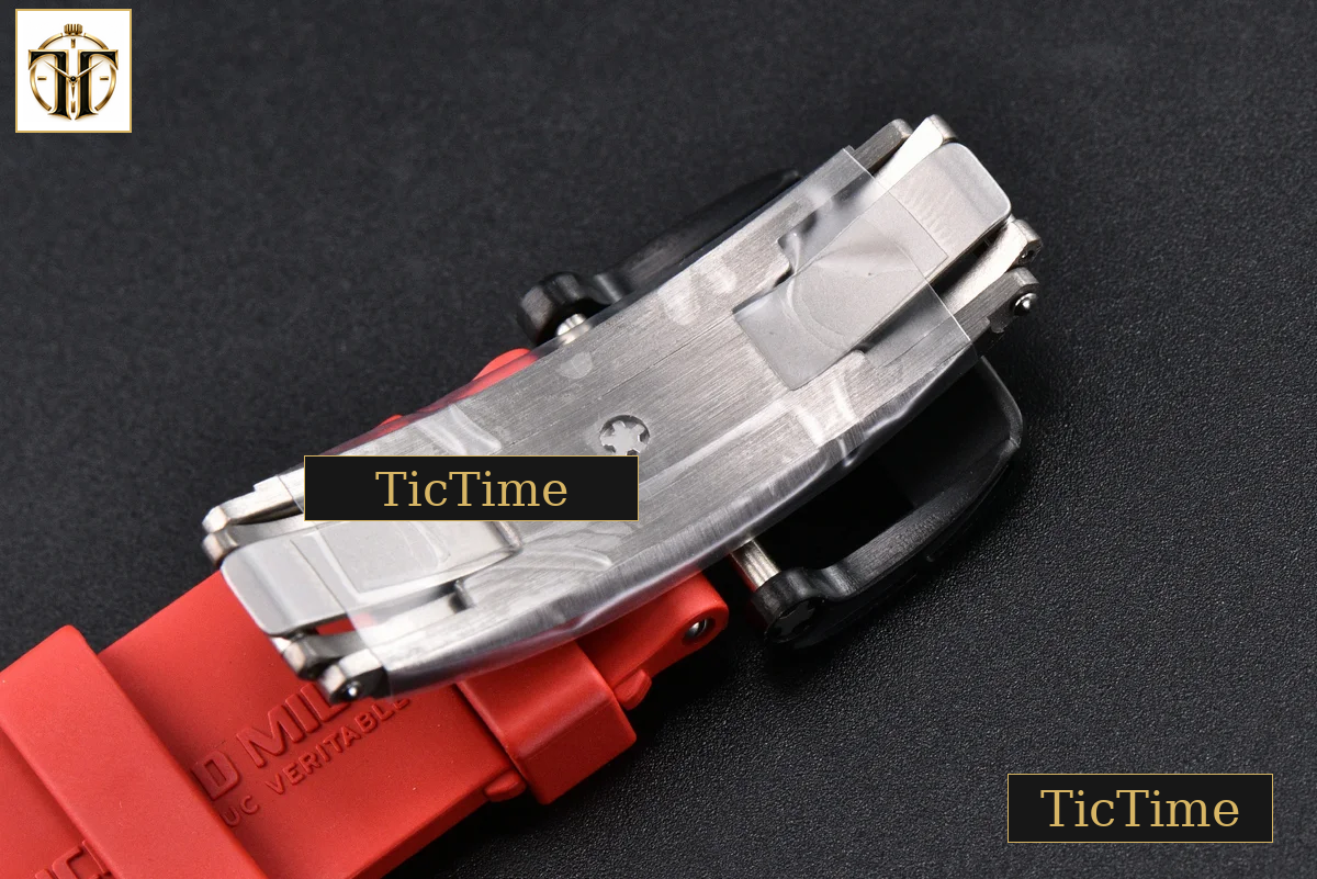 NTPT RM035-02 ZF Red Bezel Black Skeleton Dial Red Crown Red Rubber Strap V7 RMAL1 — foto 26