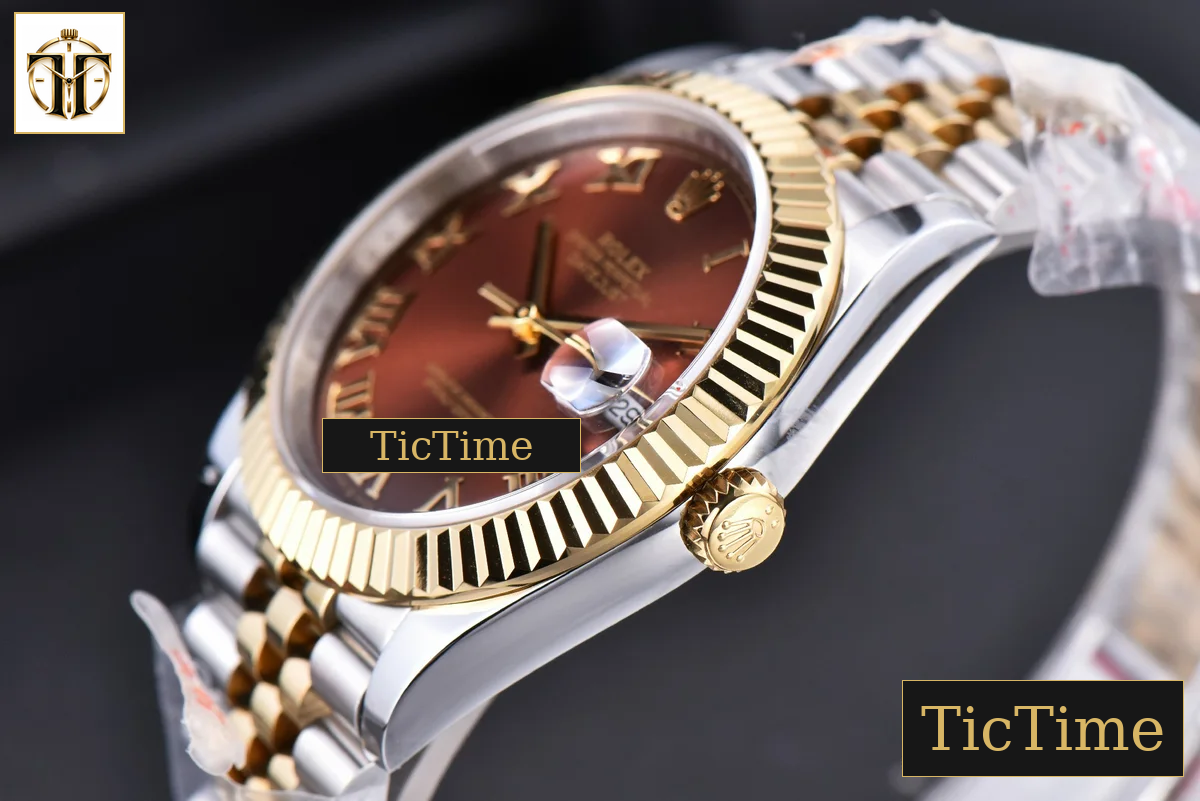 Datejust 41mm GMF YG/SS Brown Dial Roma Marker Fluted Bezel Jubille Bracelet VR3235 — foto 10