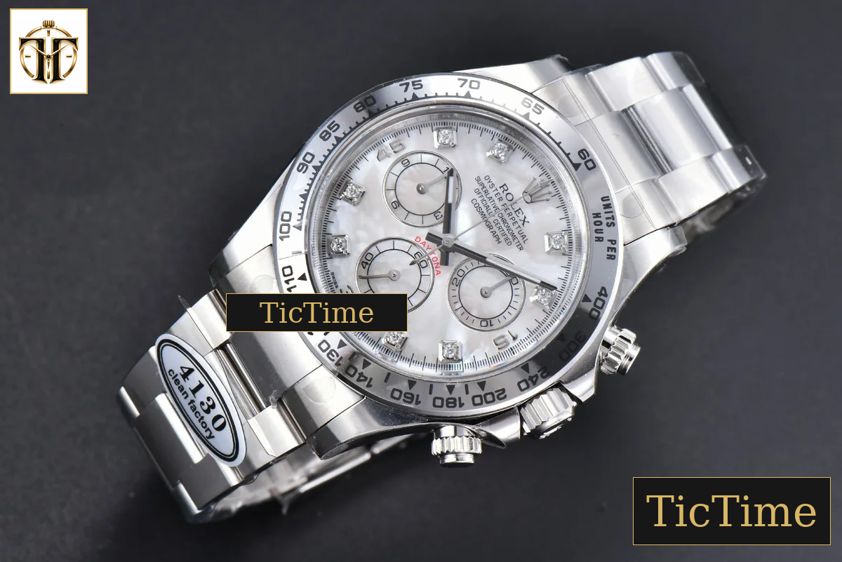 Daytona 116509 40mm Clean Factory SS MOP Dial Diamond Marker SS Bracelet A4130 — foto 4