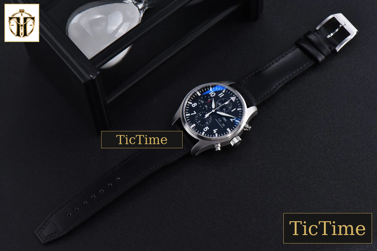 Pilot Chrono Spitfire IW377709 43mm ZF Black Dial Black Leather Strap A7750 — foto 29