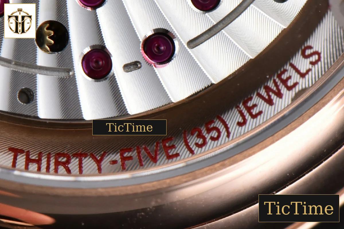 De Ville Ladies Prestige 34mm VSF White Diamond Bezel Purple Dial Diamond Roman Marker RG Bracelet A8800 — foto 21