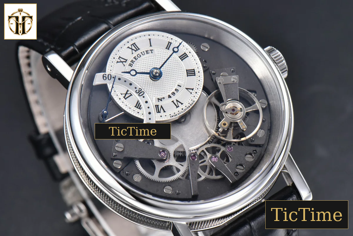 Tradition 7057BB 40mm ZF Gray Dial White Subdial Black Leather Strap A505 — foto 10