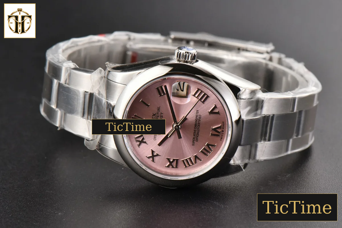 DateJust Ladies 904L Smooth 31mm WF Pink Dial Roma Marker Oyster Bracelet A2671 — foto 16