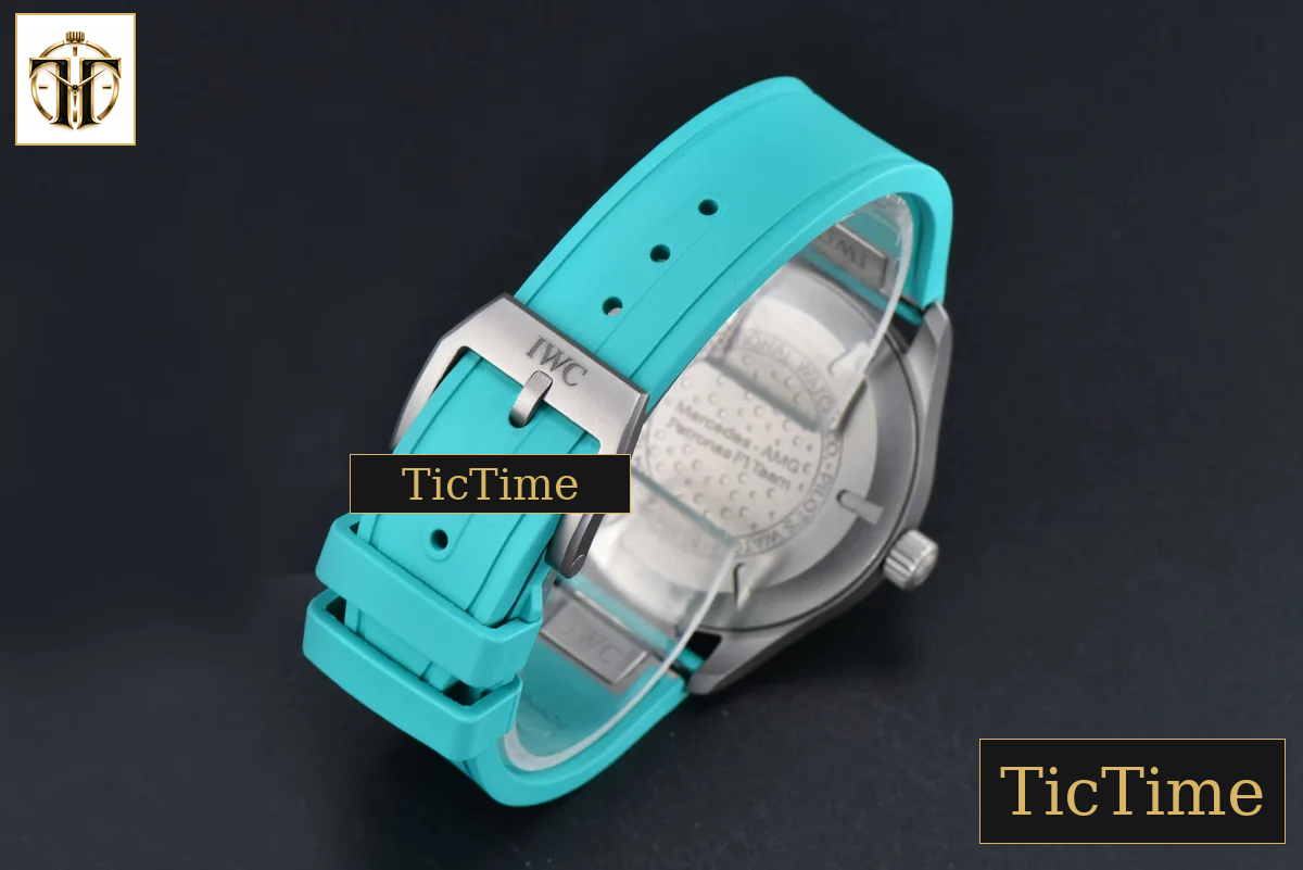 Mark XX Mercedes-Amg Petronas F1 IW328210 40mm M+F Black Dial Green Numeral Markers Ti Case Green Rubber Strap MY9015 — foto 22