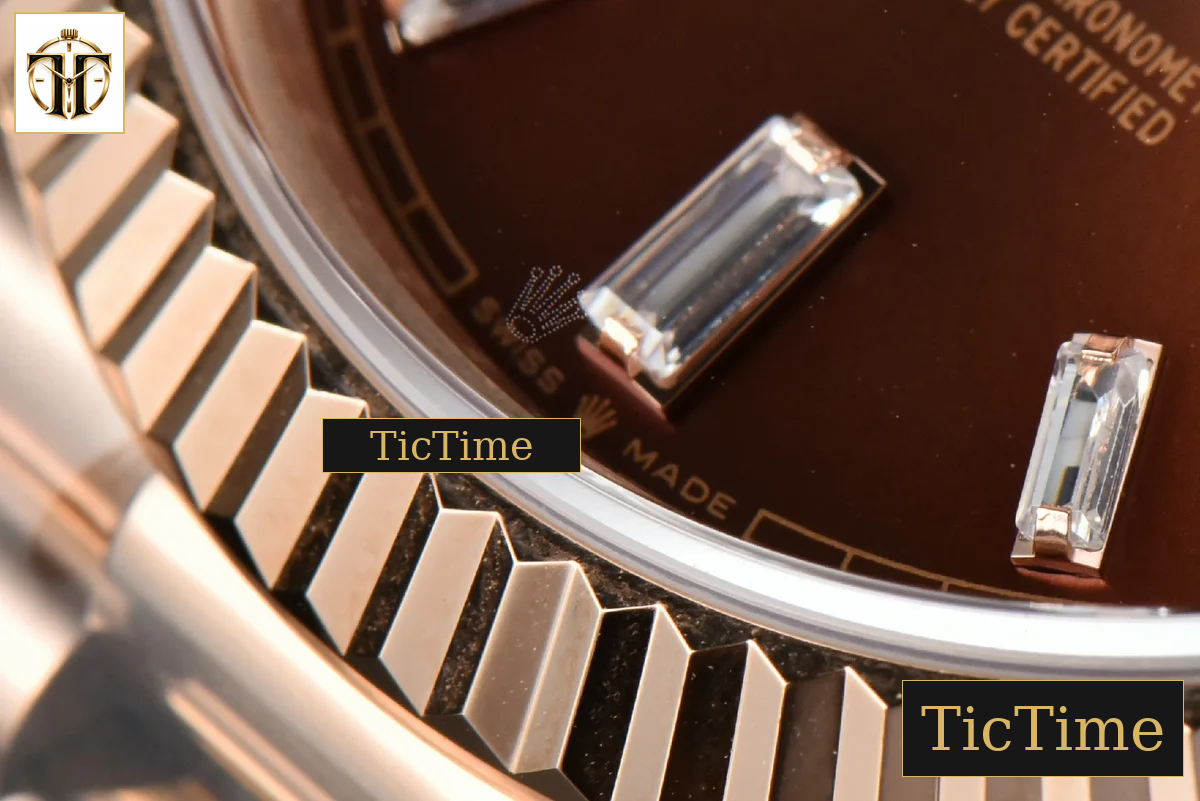 DayDate 40mm BPF RG Brown Dial Diamond Marker RG Bracelet A2836 — foto 11