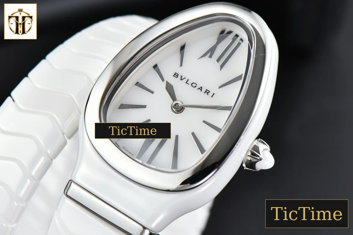 Serpenti Spiga 35mm BVF SS White Ceramic White Dial Quartz — foto 4