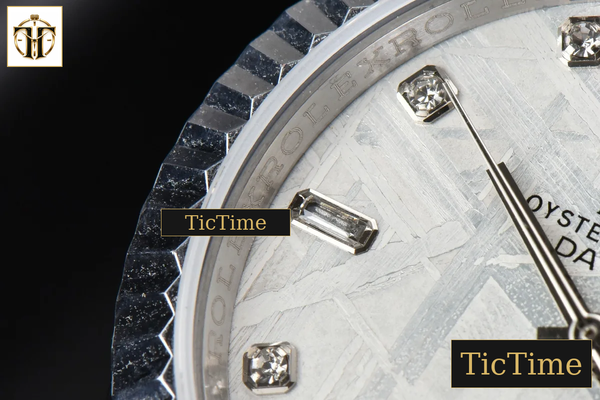 DayDate 36mm GMF SS Meteorite Dial Diamond Marker SS Bracelet A3235 — foto 8