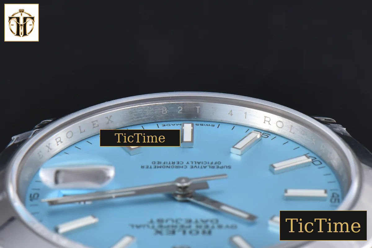 DateJust 41M Tungsten Smooth Bezel 126300 GMF Tiffany Blue Dial Jubilee Bracelet Tungsten VR3235 — foto 14
