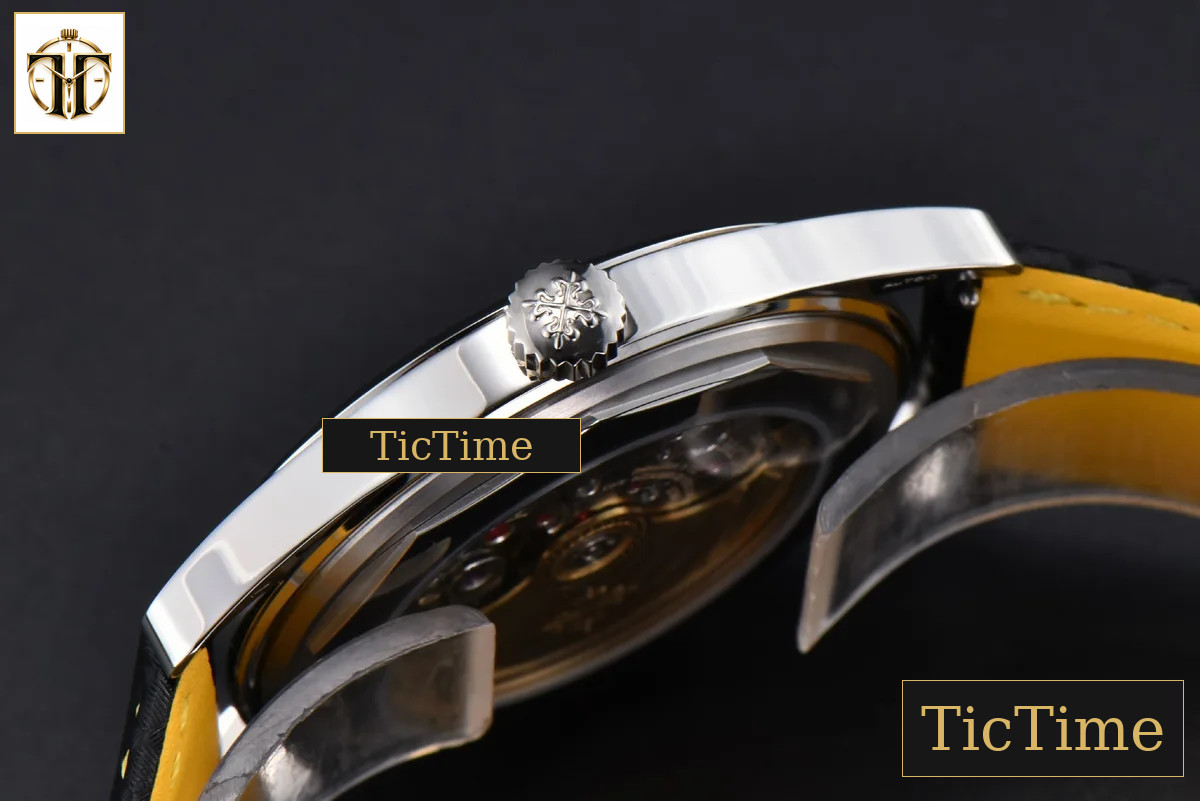 Calatrava 6007G 40mm ZF Black Dial Yellow Hand Nylon Strap 9015 — foto 14