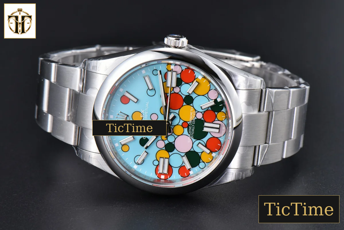Oyster Perpetual 904L 124300 41mm VSF Tiffany Blue Celebration Ballon Dial SS Bracelet VS3235 — foto 15