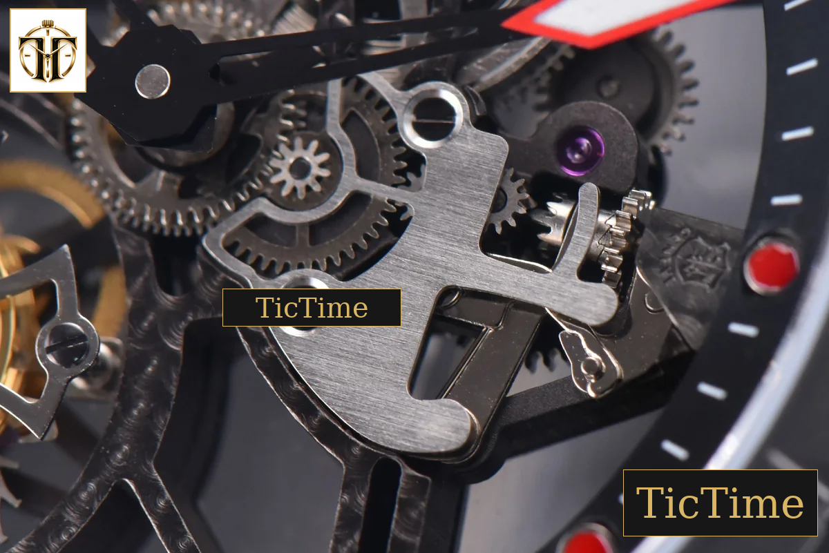 Excalibur Spider 47mm BBRF Skeleton Dial Black Leather Strap Flying Tourbillon Manual Wind — foto 6