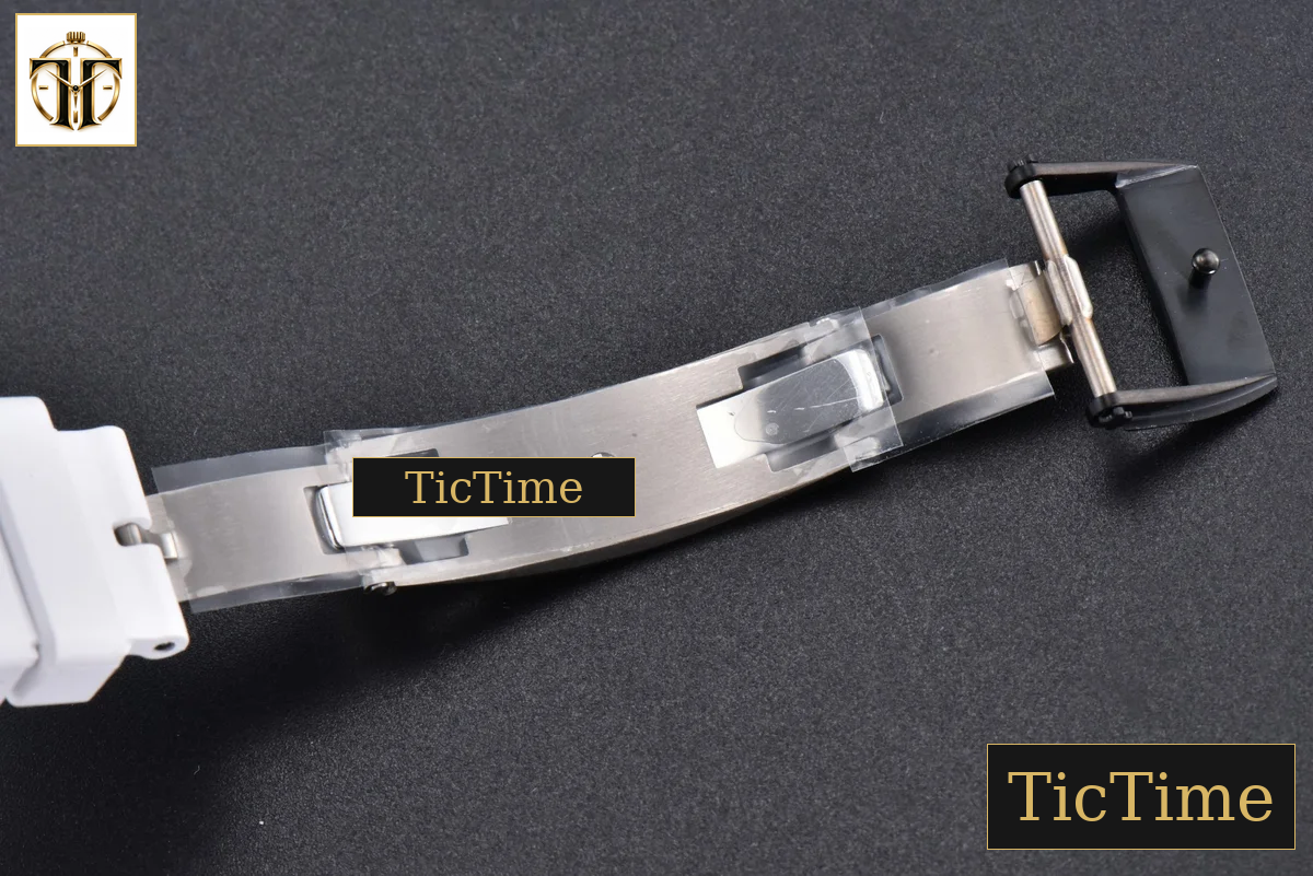 NTPT RM055 42.7mm BBRF White Skeleton Dial White Rubber Strap RMUL2 — foto 31