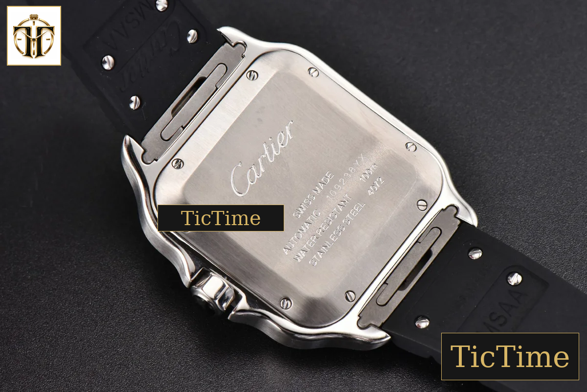 Santos Large 40mm GF Blue Dial Black Rubber Strap Miyota 9015 — foto 14