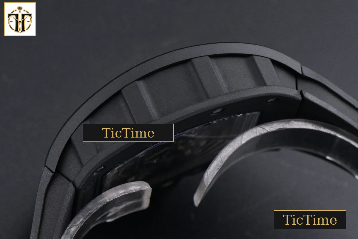 RM055 42.7mm APSF Ceramic Black Bezel Black Skeleton Dial Black Crown Black Rubber Strap RMUL2 — foto 17