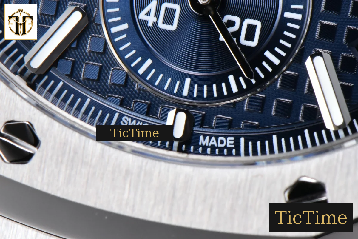 Royal Oak Chronograph 26240 41mm APSF Blue Checkered Blue Subdial SS Bracelet V1 SH4401 — foto 10