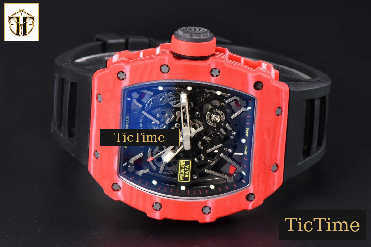 NTPT RM035-02 ZF Red Skeleton Dial Black Rubber Strap RMAL1 — foto 14
