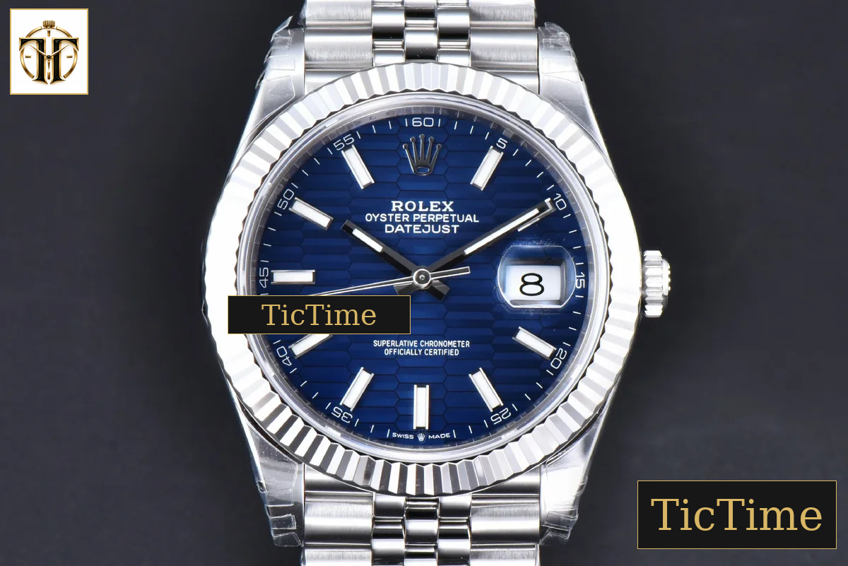 DateJust 41 904L 126334 41mm VSF Blue Motif Dial Jubilee Bracelet VS3235 — foto 2