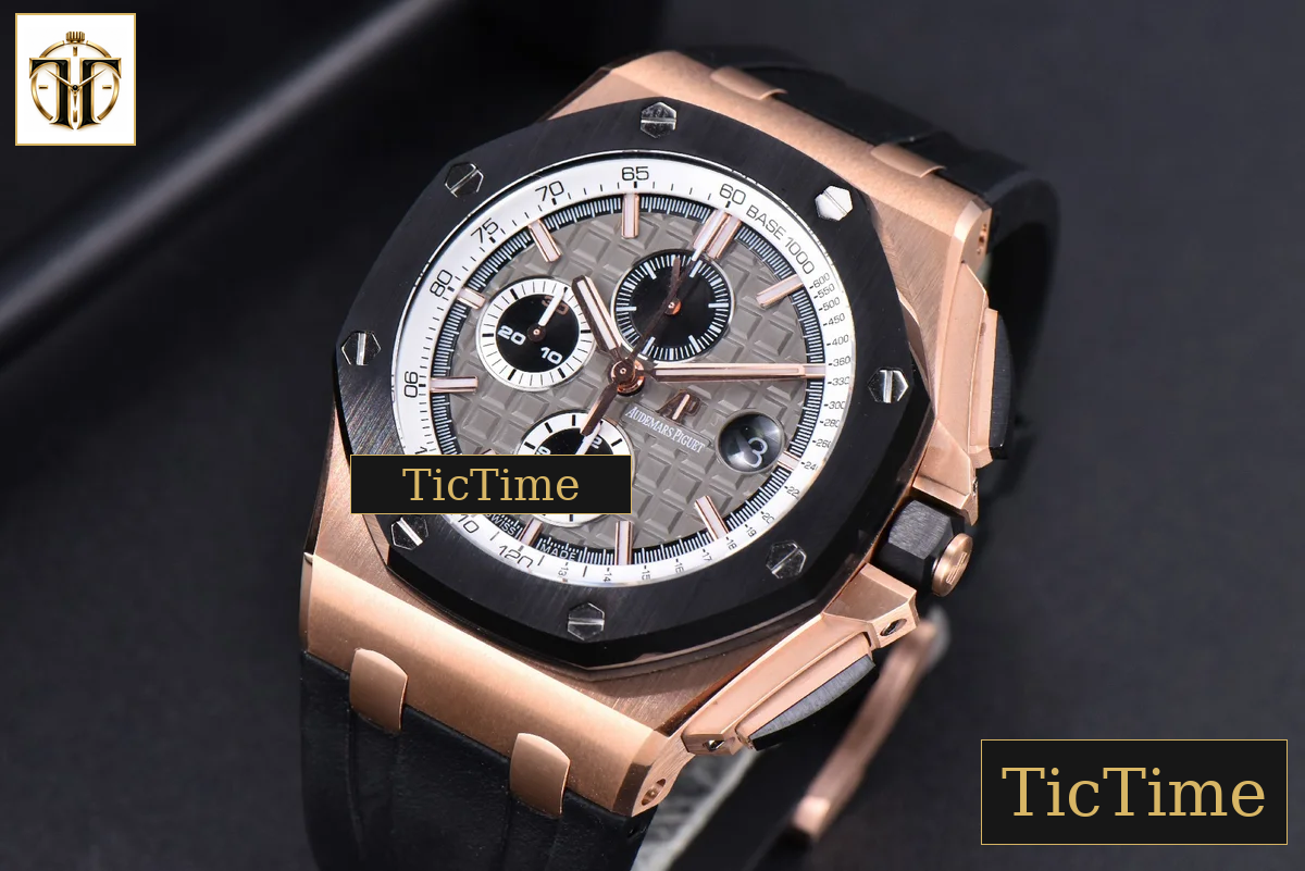 Royal Oak Offshore 44mm JF RG Cermet Bezel Michael Schumacher Gray/White Dial V2 A3126 — foto 4