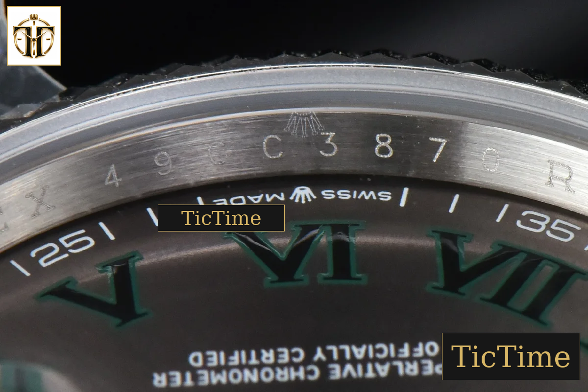 DateJust Wimbledon 36mm BPF Gray Dial Green Roma Marker Oyster Bracelet A2824 — foto 14