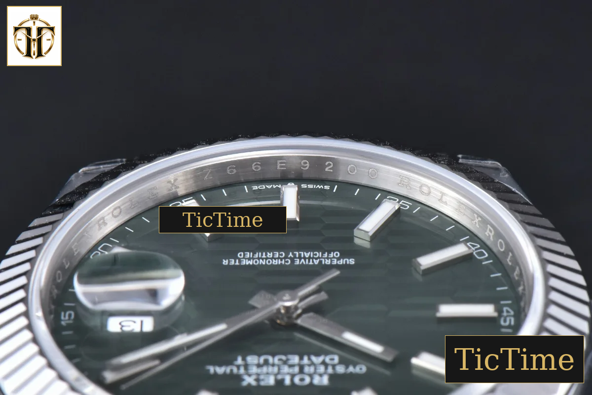 DateJust 904L 126334 41mm VSF Green Motif Dial Jubilee Bracelet VS3235 — foto 12