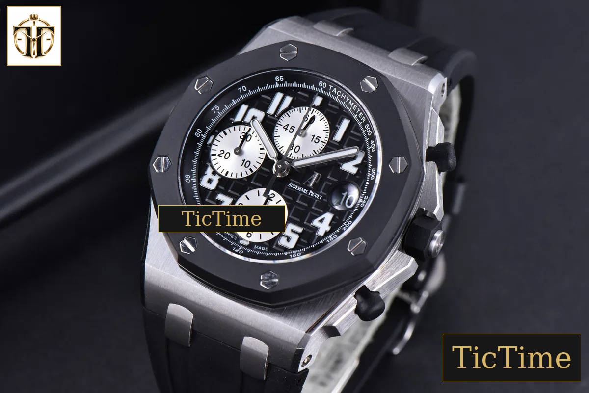 Royal Oak Offshore Rubberclad 25940SK 42mm JF Black/Silver Dial Rubber Strap A7750 — foto 4