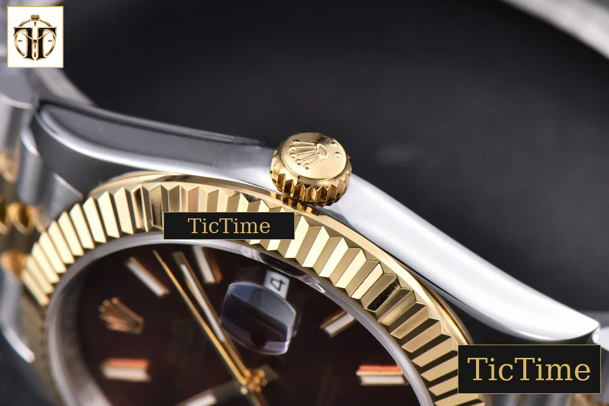 Datejust 41mm GMF YG/SS Brown Dial Stick Marker Fluted Bezel Jubille Bracelet VR3235 — foto 15