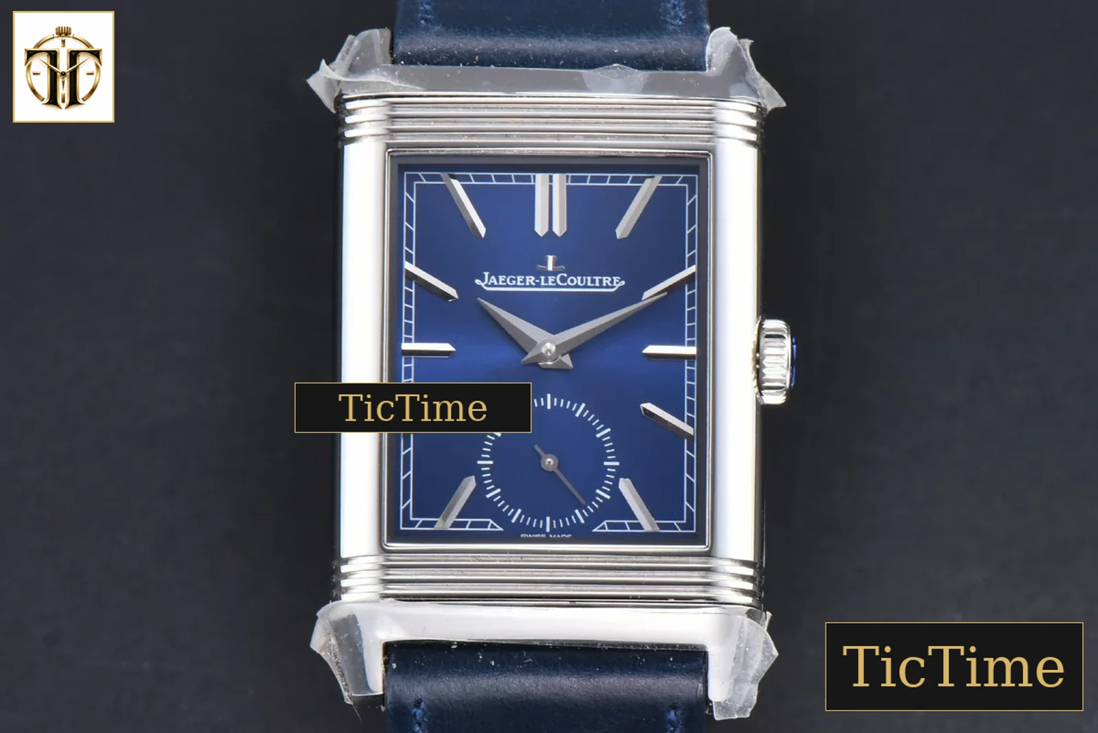 Master Reverso Tribute Small Seconds 30x47mm MGF Blue Dial Blue Leather Strap A854A — foto 2