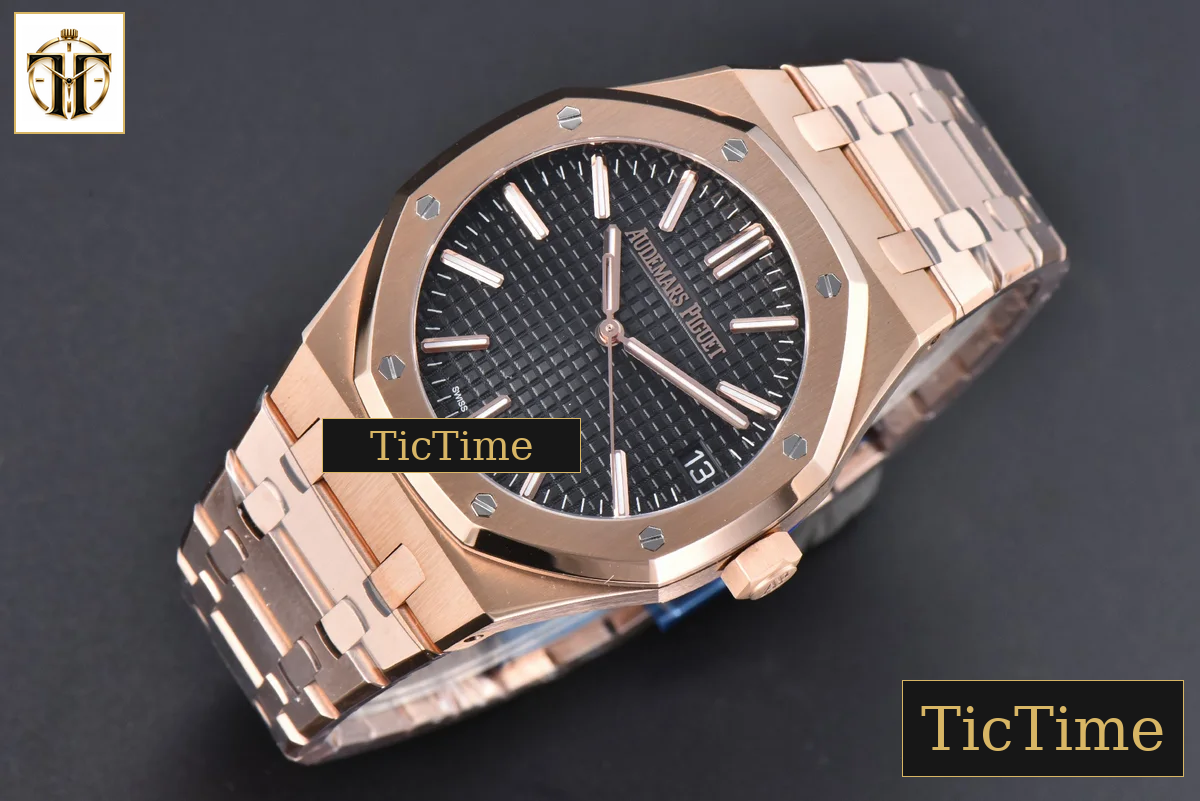 Royal Oak “50th Anniversary” 15510 41mm APSF RG Black Dial RG Bracelet V2 Free Sprung SA4302 — foto 4