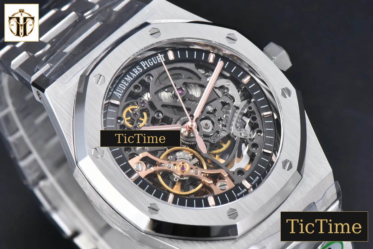 Royal Oak 15407 41mm THBF White SS Skeleton Dial White SS Bracelet SA3132 — foto 12
