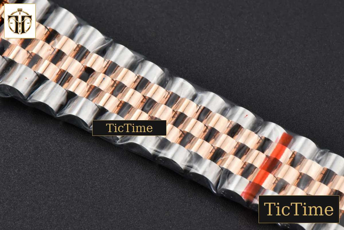 DateJust 36mm BPF RG/SS Fluted Bezel Silver Plam Dial Jubilee Bracelet A2824 — foto 28