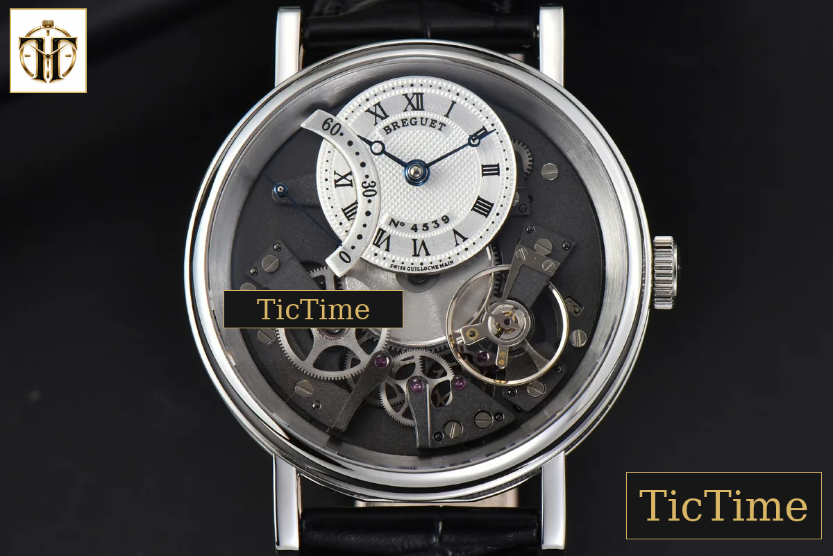 Tradition 7097BB 40mm ZF SS Gray Dial White Subdial Black Leather Strap A505 — foto 2