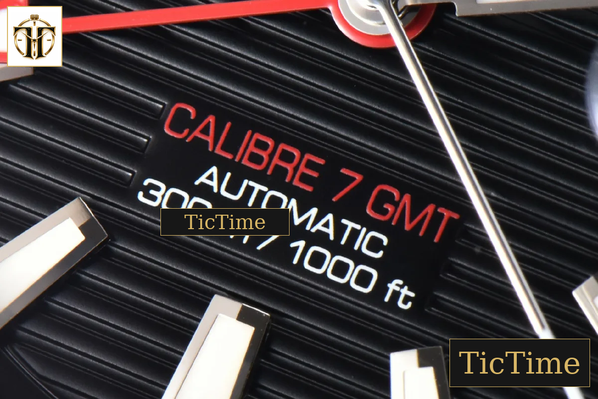 Aquaracer Calibre 7 GMT 43mm OF Blue/Red Bezel Black Dial Swiss SW200 — foto 8