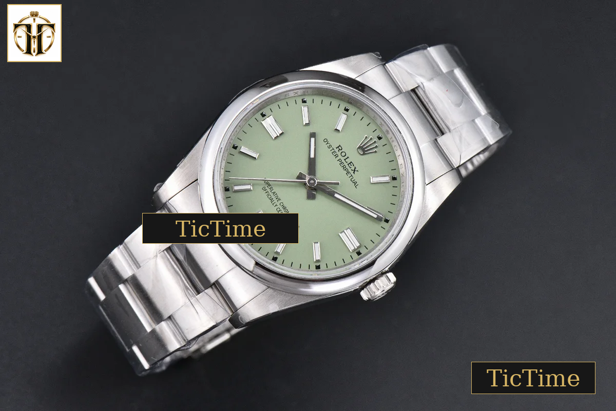 Oyster Perpetual 316L Pistachio 126000 36mm BPF Green Dial SS Bracelet SH3132 — foto 4