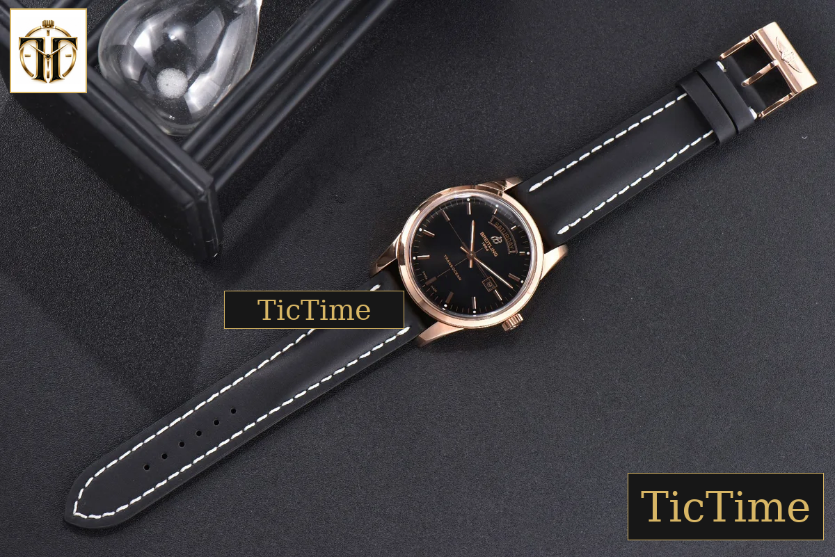 Transocean Day & Date 43mm V7F RG Black Dial Black Leather Strap CA145 — foto 5