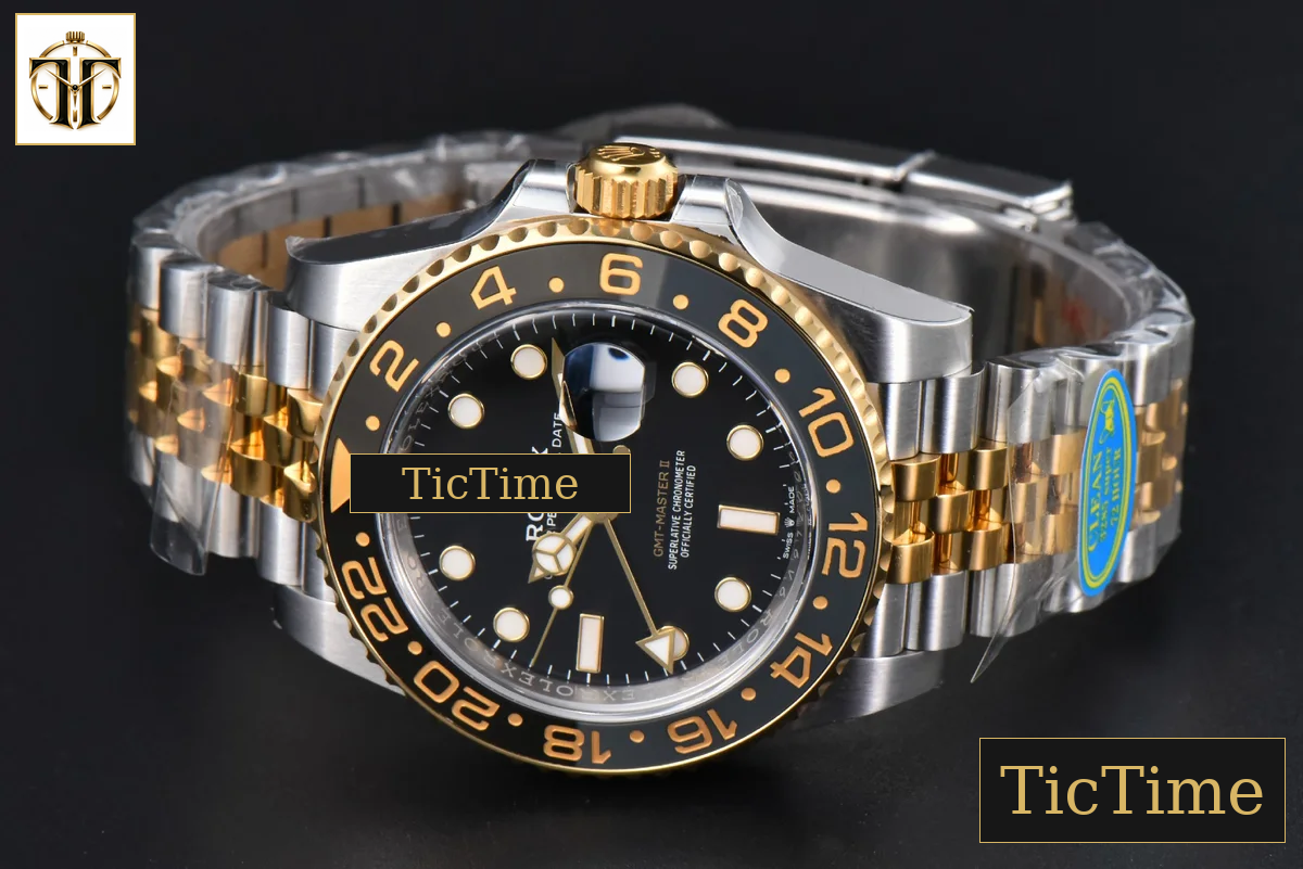 GMT Master II 126713 40mm Clean Factory YG/SS Black/Gray Bezel Black Dial Jubilee Bracelet DD3285 — foto 16
