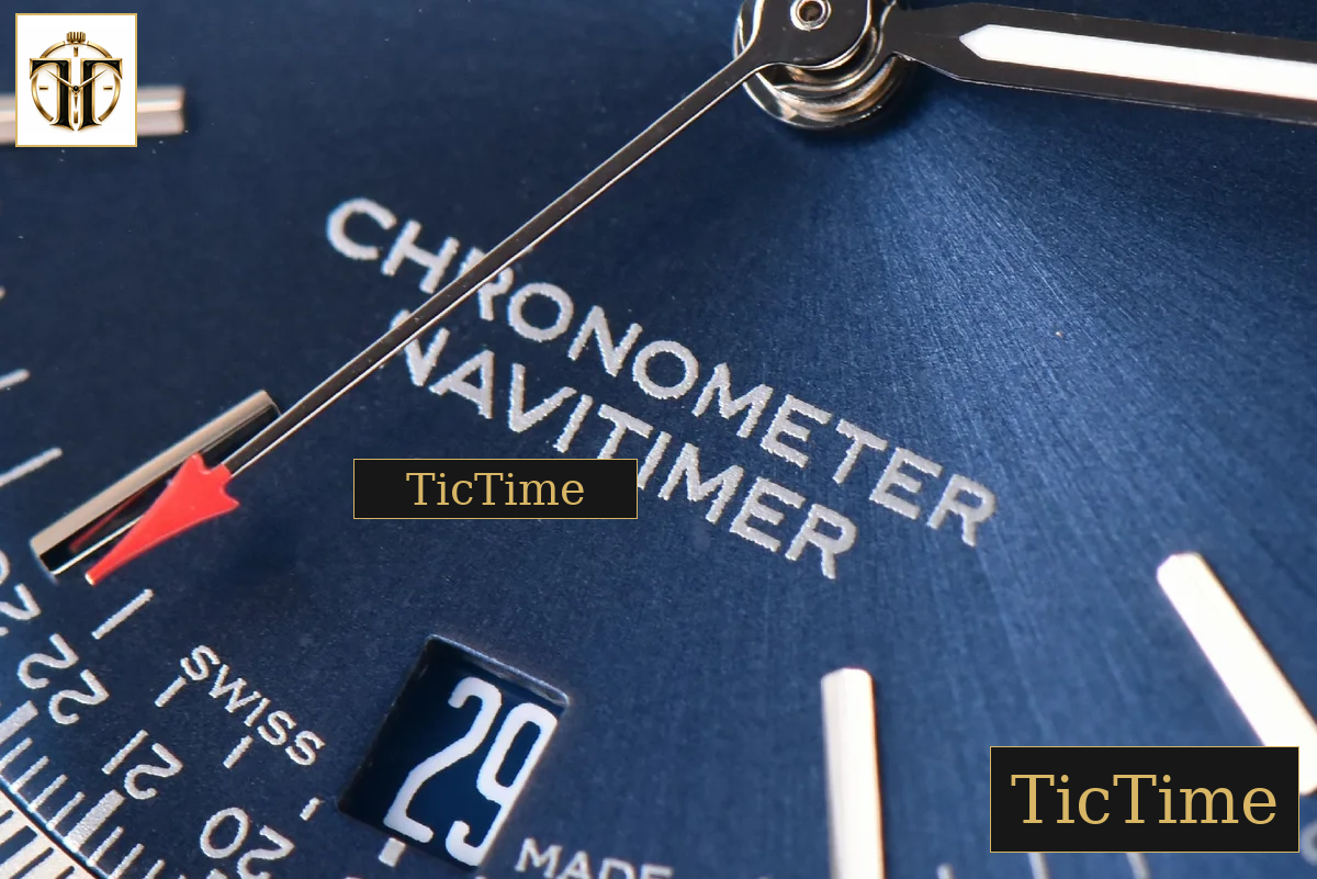 Navitimer 38mm TF SS Blue Dial White Bezel Brown Leather Strap A2824 — foto 7