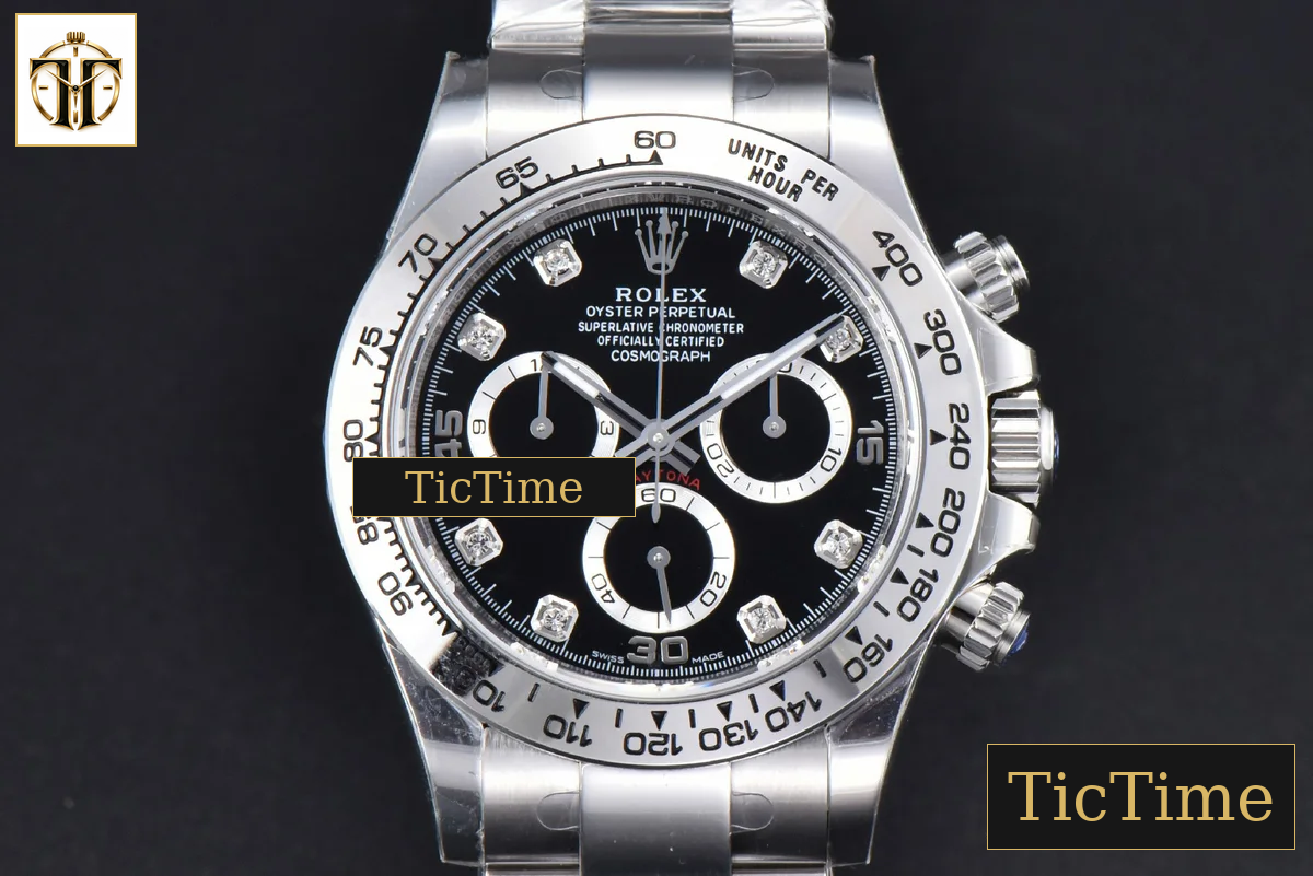 Daytona 904L 116509 40mm BTF Black Dial Diamond Marker SS Bracelet SA4130 — foto 2