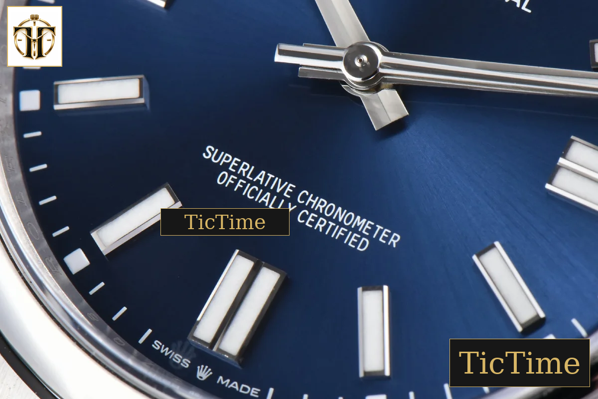 Oyster Perpetual 904L 124300 41mm Clean Factory Blue Dial SS Bracelet VR3230 — foto 8