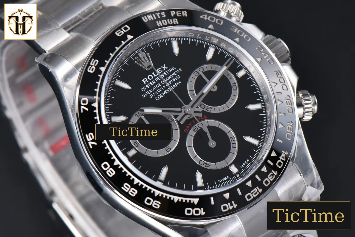 Daytona 904L 126500 40mm Clean Factory Black Dial Black Bezel SS Bracelet DD4131 — foto 15