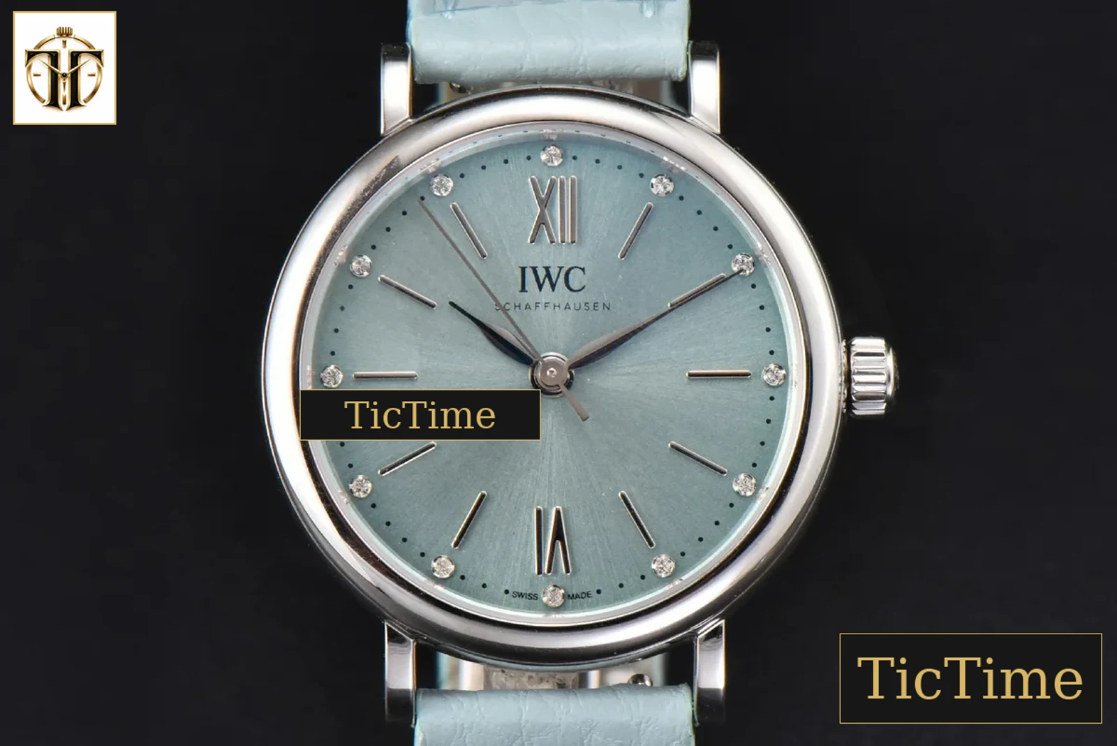 Portofino Automatic IW357416 34mm Ice Blue Dial Blue Leather Strap — foto 2