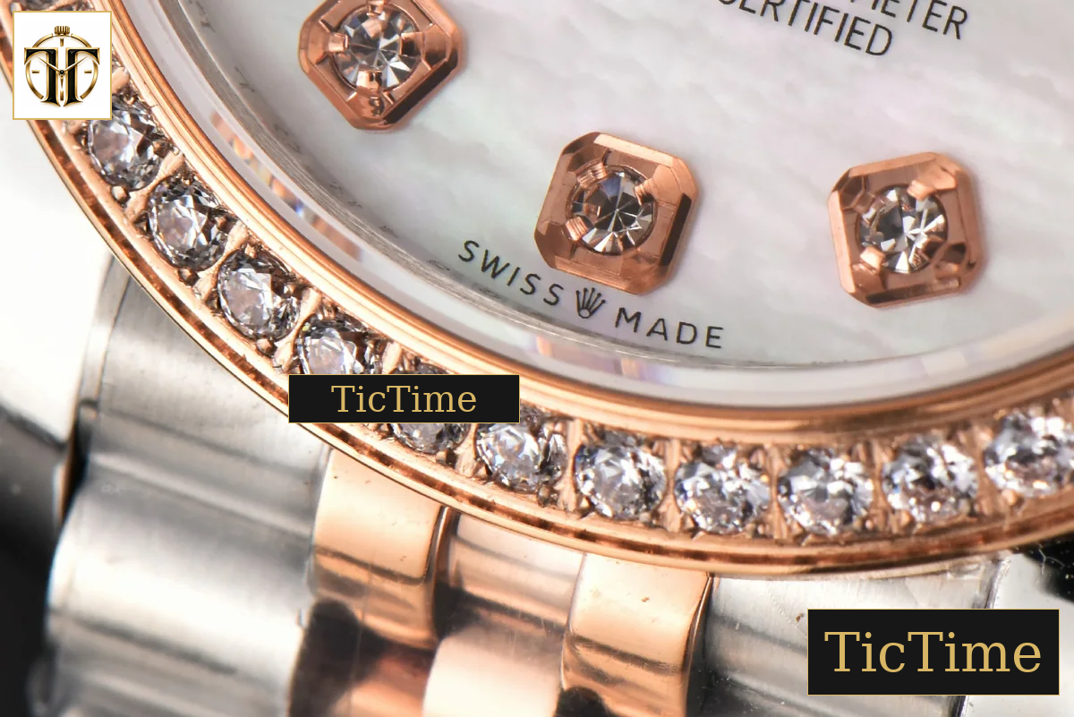 DateJust Ladies 904L 31mm WF RG/SS Diamond MOP Dial Jubilee Bracelet A2671 — foto 8