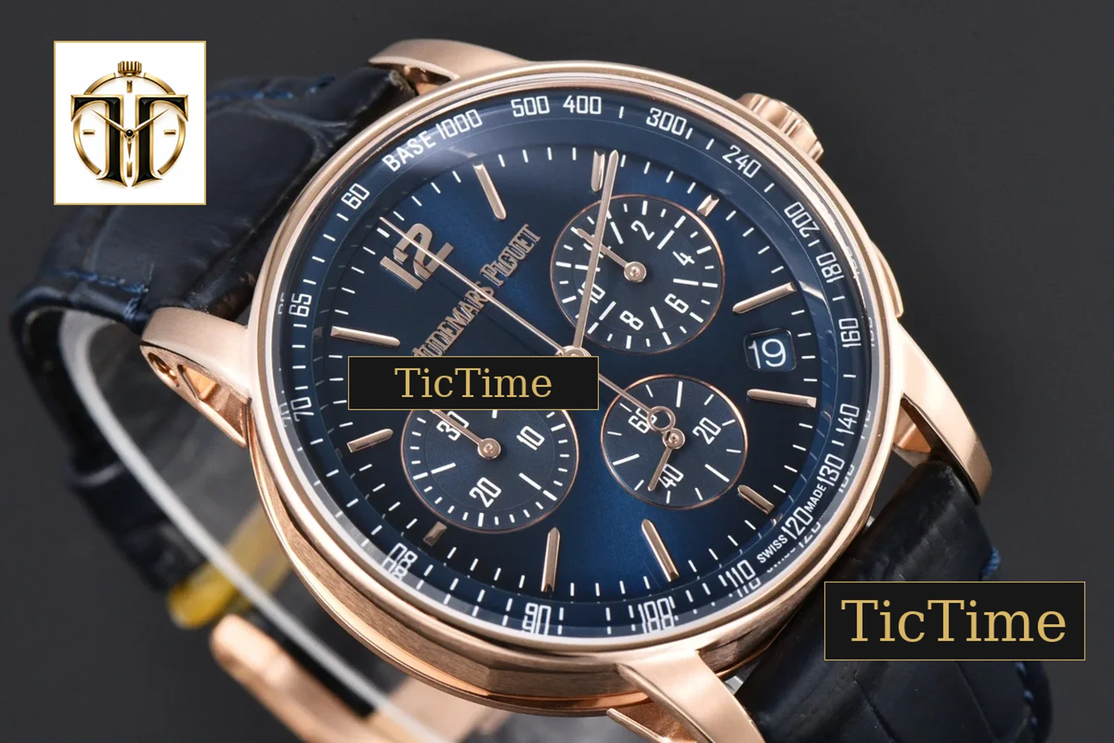 Code 11.59 Chrono 26393 APSF RG Blue Dial Blue Leather Strap SA4401 — foto 22