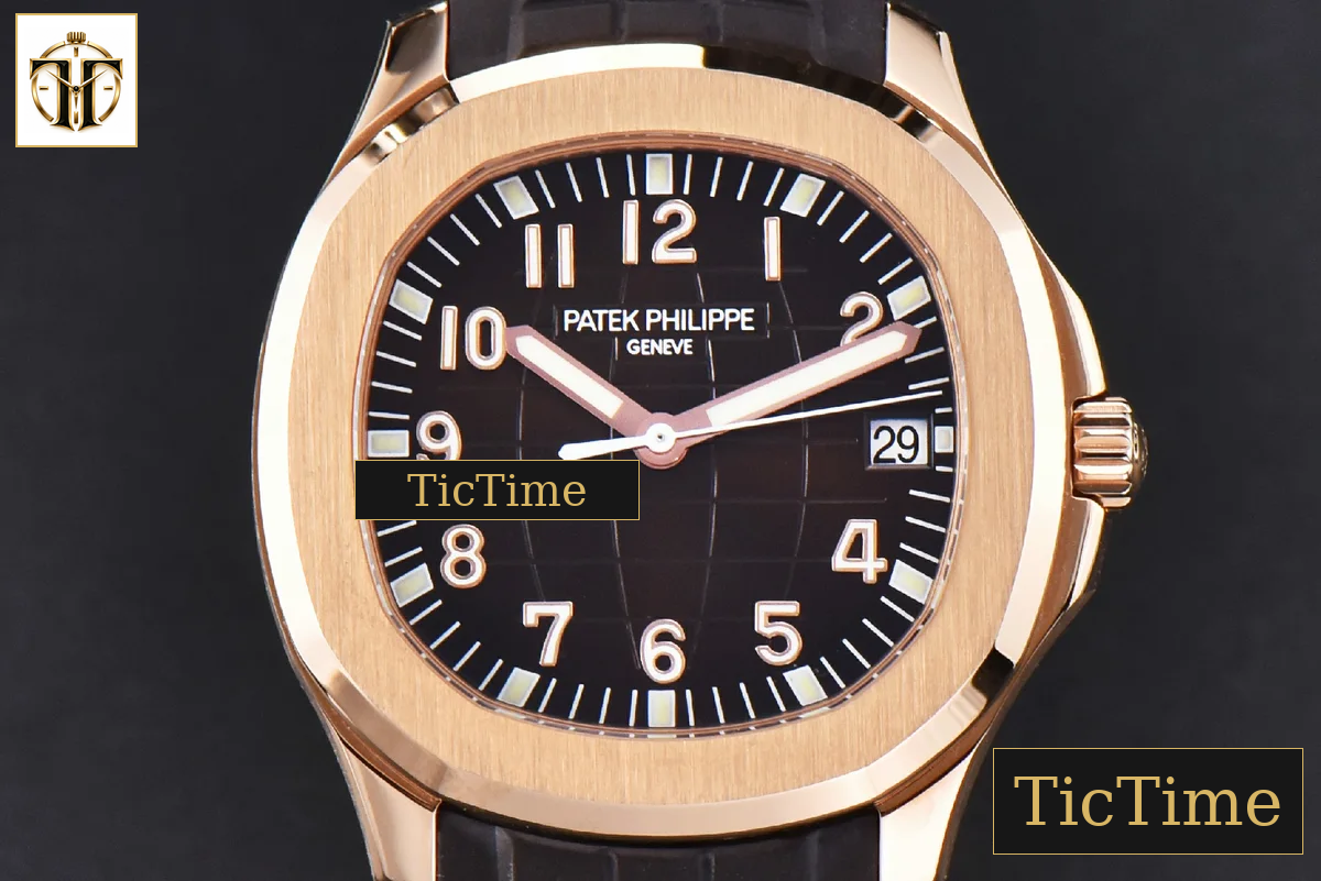 Aquanaut 5167R 40mm 3KF Black Dial Brown Rubber Strap A324 — foto 3