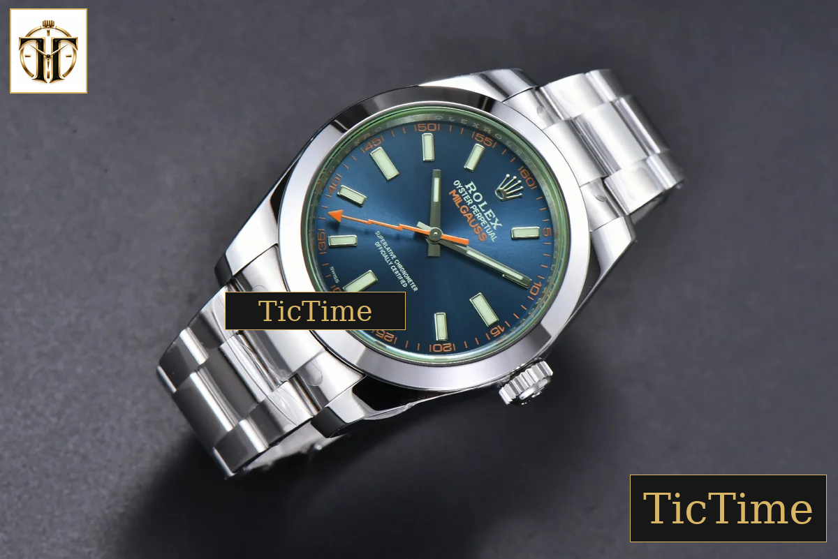 Milgauss 904L 116400GV 40mm VSF Blue Dial Green Crystal VS3131 — foto 3