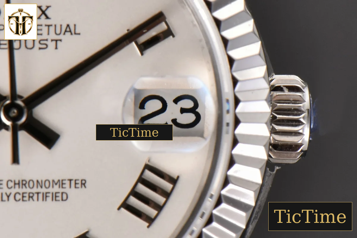 DateJust Ladies 904L 31mm WF White Dial Roma Marker Oyster Bracelet A2671 — foto 8