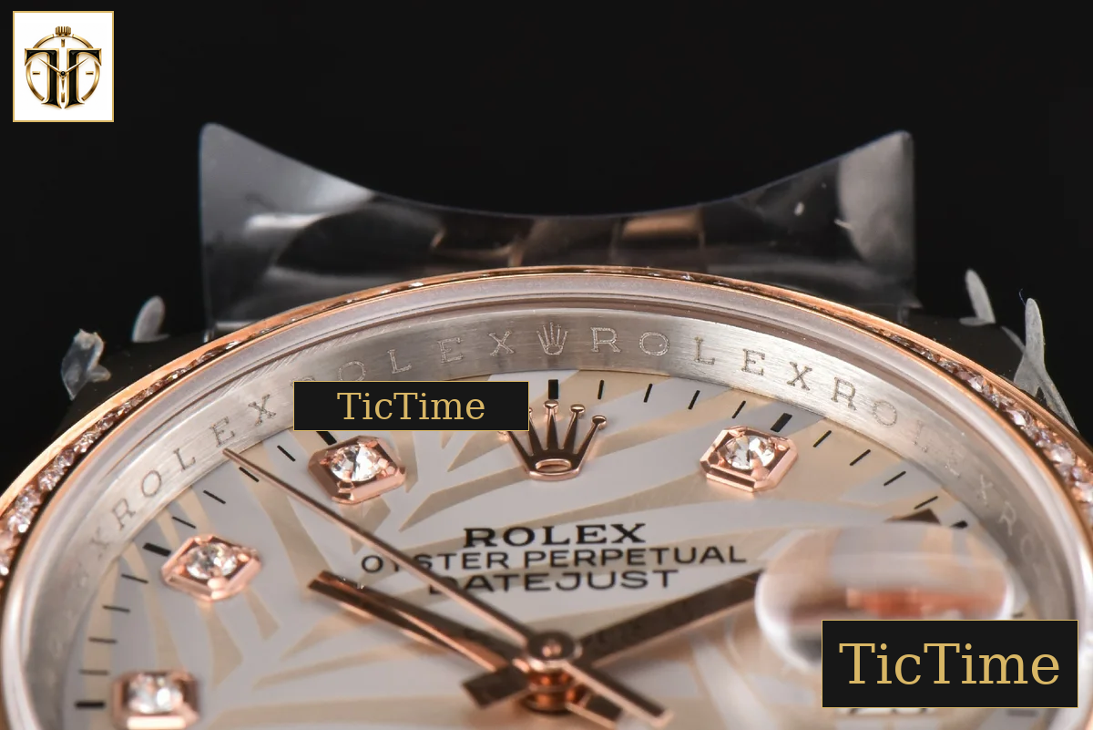 DateJust 36mm BPF RG/SS Diamond Silver Plam Dial Diamond Marker Jubilee Bracelet 2824 — foto 12