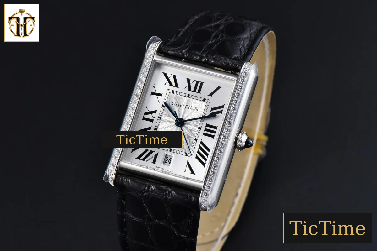 Tank Solo XL Automatic 31mm x 41mm AF SS Diamond Black Croc Textured Leather Strap 9015 — foto 3