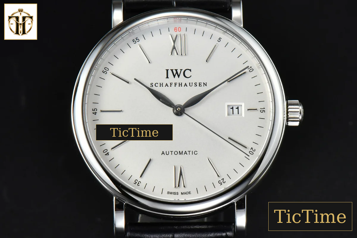 Portofino Automatic 40mm ZF White Dial Silver Hands Black Croc Strap A9019 — foto 2