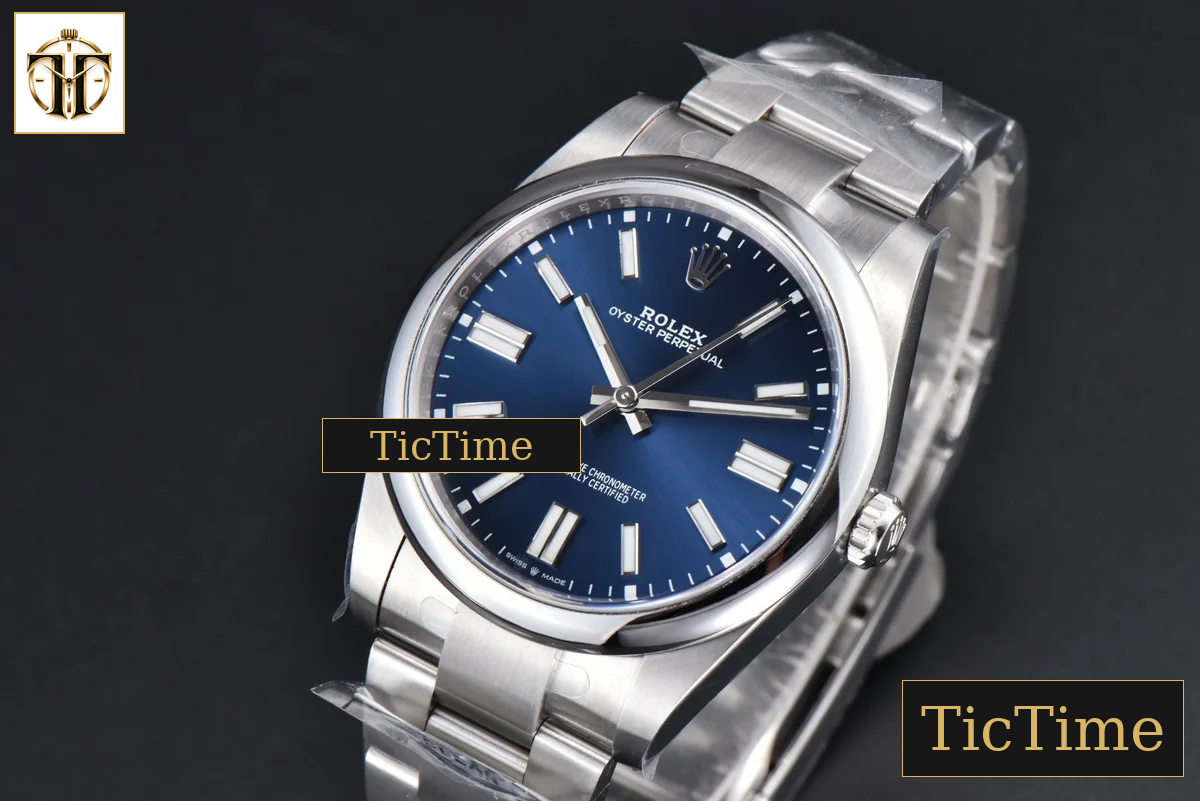 Oyster Perpetual 904L 124300 41mm Clean Factory Blue Dial SS Bracelet VR3230 — foto 5
