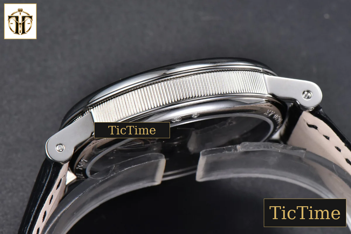 Tradition 7057BB 40mm ZF Gray Dial Black Subdial Black Leather Strap A505 — foto 13